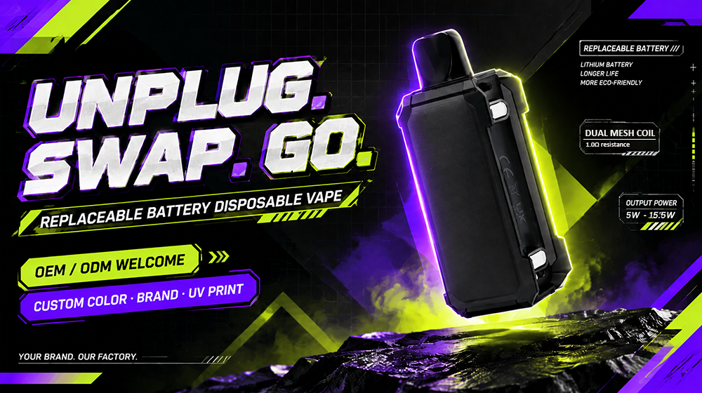 H105 pod vape banner